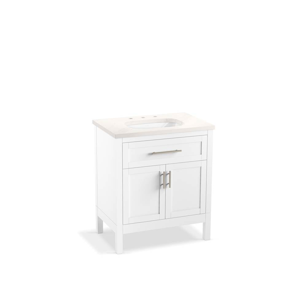 Kohler - HadronE 30'' bathroom vanity cabinet with sink and quartz top - White