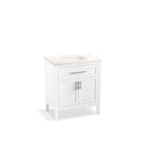 Kohler - HadronE 30'' bathroom vanity cabinet with sink and quartz top - White