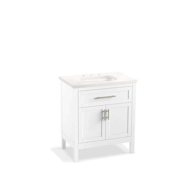 Kohler - HadronE 30'' bathroom vanity cabinet with sink and quartz top - White