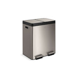 Kohler - 82-liter stainless steel dual-bin step trash can - Stainless Steel