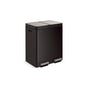 Kohler - 82-liter stainless steel dual-bin step trash can - Black Stainless