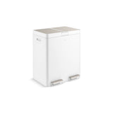 Kohler - 82-liter stainless steel dual-bin step trash can - Stainless Steel  White