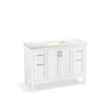 Kohler - HadronE 48'' bathroom vanity cabinet with sink and quartz top - White