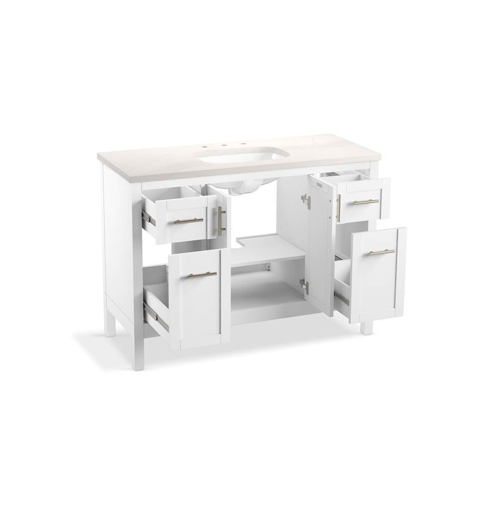 HadronE 48'' bathroom vanity cabinet with sink and quartz top