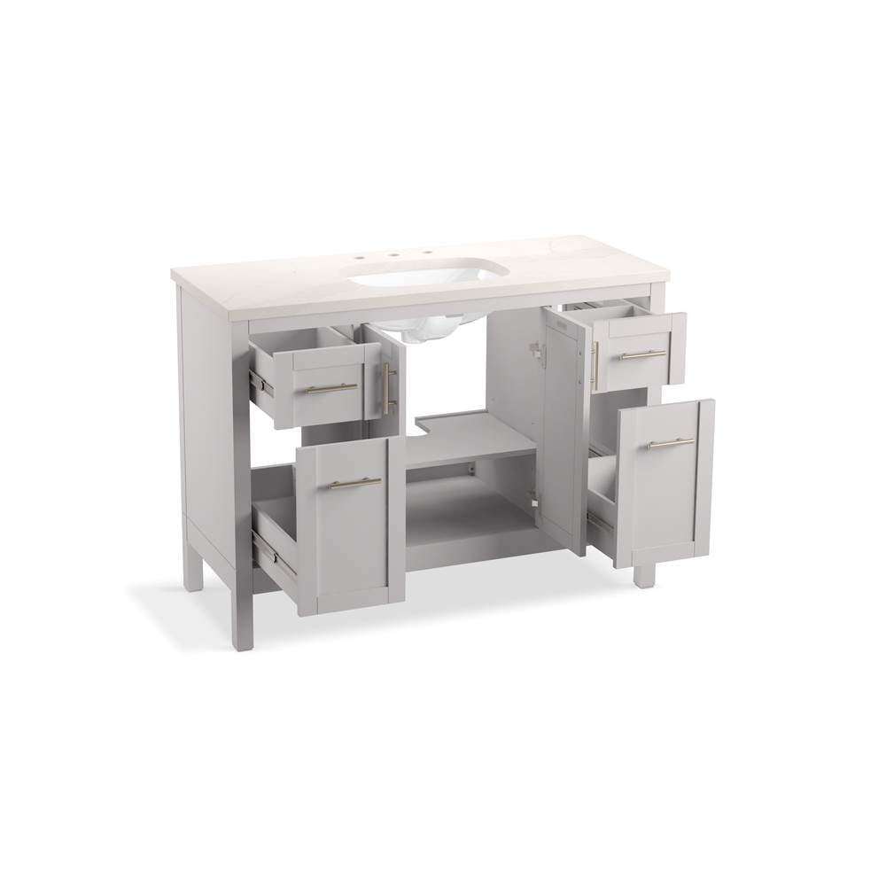 HadronE 48'' bathroom vanity cabinet with sink and quartz top