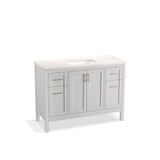 Kohler - HadronE 48'' bathroom vanity cabinet with sink and quartz top - Atmos Grey