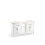 Kohler - HadronE 60'' bathroom vanity cabinet with sinks and quartz top - White