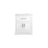 Quo 30'' bathroom vanity cabinet with sink and quartz top