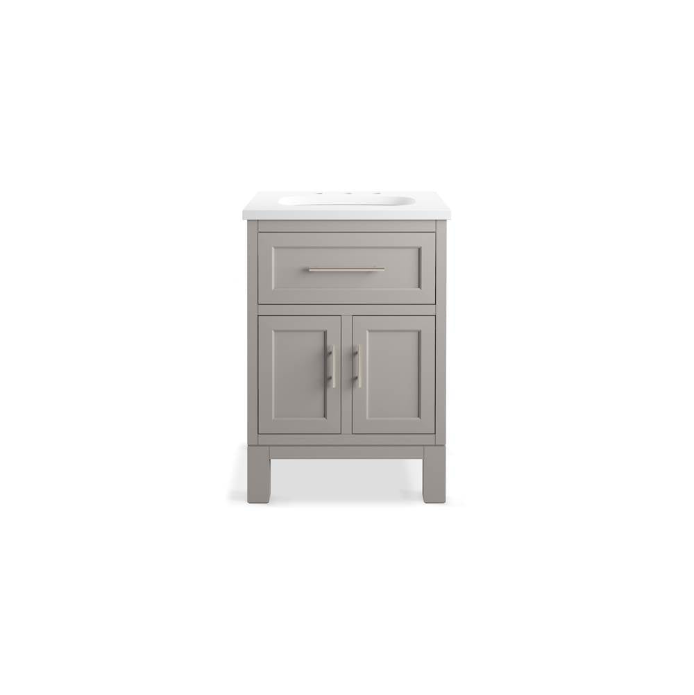 Quo 24'' bathroom vanity cabinet with sink and quartz top
