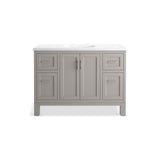 Quo 48'' bathroom vanity cabinet with sink and quartz top
