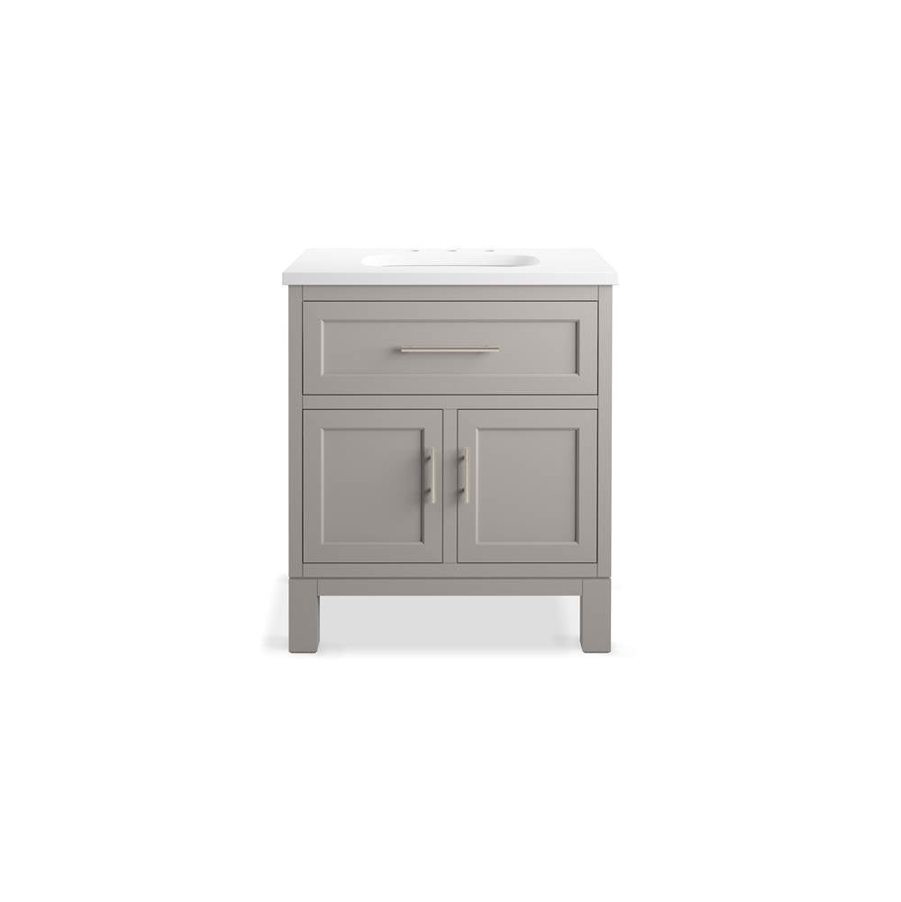 Quo 30'' bathroom vanity cabinet with sink and quartz top