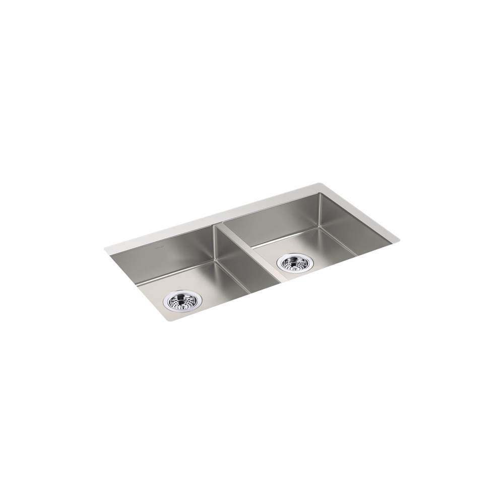 Strive 32'' undermount double-bowl kitchen sink