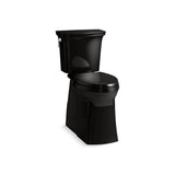 Kohler - Corbelle Tall two-piece elongated toilet with skirted trapway, 1.28 gpf - Black