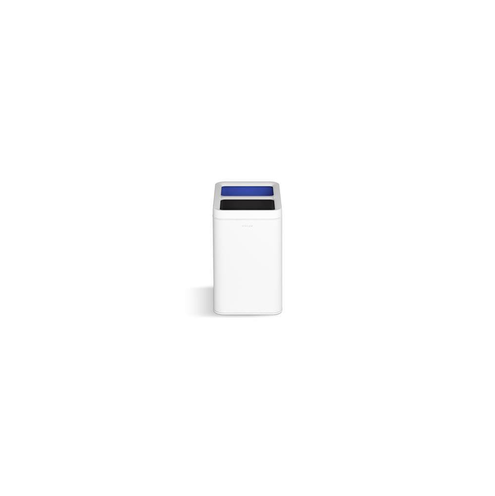 22-liter dual-compartment open-top trash can