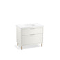 Kohler - Spacity 36'' wall-hung bathroom vanity cabinet with sink and quartz top - White