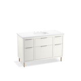 Kohler - Spacity 48'' wall-hung bathroom vanity cabinet with sink and quartz top - White