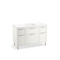 Kohler - Spacity 48'' wall-hung bathroom vanity cabinet with sink and quartz top - White