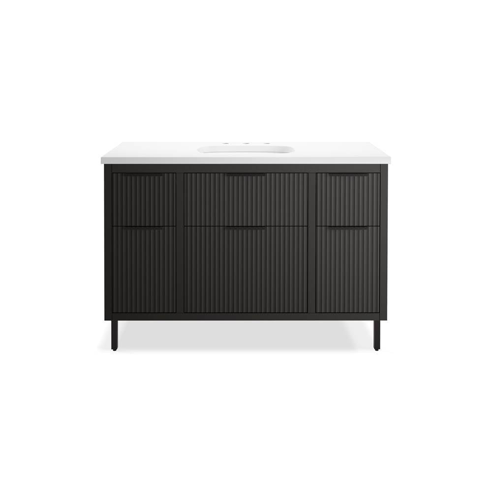 Spacity 48'' wall-hung bathroom vanity cabinet with sink and quartz top