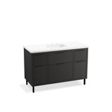 Kohler - Spacity 48'' wall-hung bathroom vanity cabinet with sink and quartz top - Dark Steel