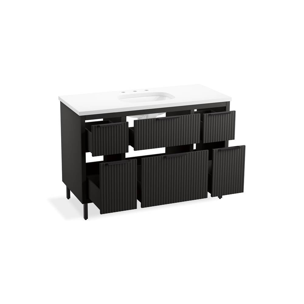 Spacity 48'' wall-hung bathroom vanity cabinet with sink and quartz top