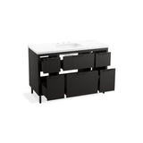 Spacity 48'' wall-hung bathroom vanity cabinet with sink and quartz top