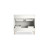 Spacity 36'' wall-hung bathroom vanity cabinet with sink and quartz top