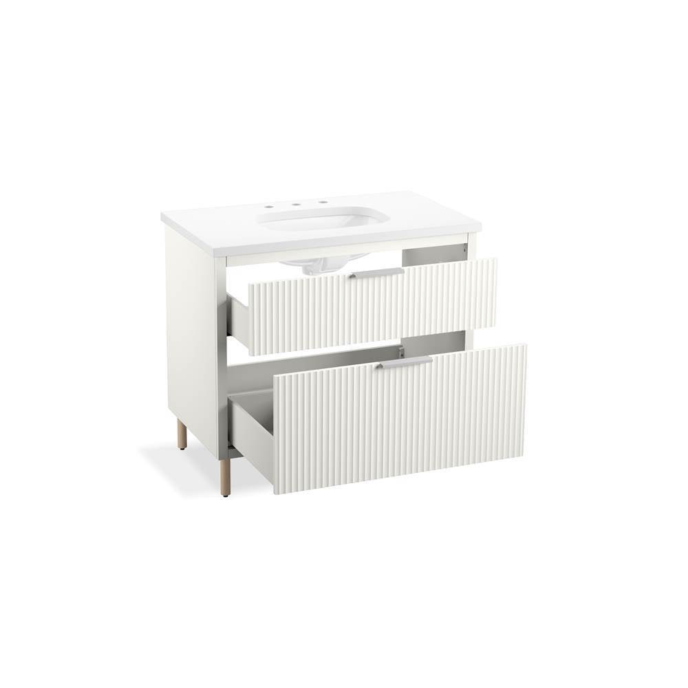 Spacity 36'' wall-hung bathroom vanity cabinet with sink and quartz top