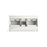Spacity 60'' wall-hung bathroom vanity cabinet with sinks and quartz top