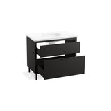 Spacity 36'' wall-hung bathroom vanity cabinet with sink and quartz top