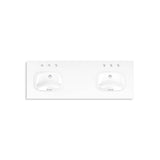 Spacity 60'' wall-hung bathroom vanity cabinet with sinks and quartz top
