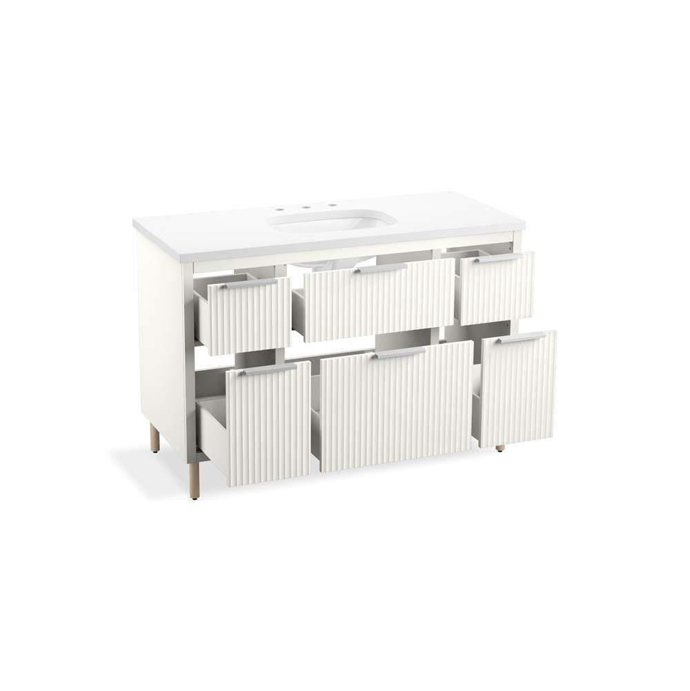 Spacity 48'' wall-hung bathroom vanity cabinet with sink and quartz top