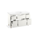 Spacity 48'' wall-hung bathroom vanity cabinet with sink and quartz top