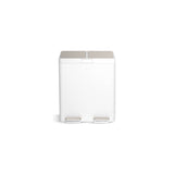 82-liter stainless steel dual-bin step trash can