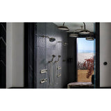 Statement Ceiling-mount single-function dual rainhead arm
