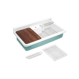 Farmstead 45'' top-/wall-mount single-bowl workstation farmhouse kitchen sink