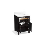 Kresla 24'' bathroom vanity cabinet with sink and quartz top