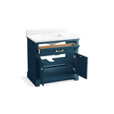 CharlemontE 36'' bathroom vanity cabinet with sink and quartz top