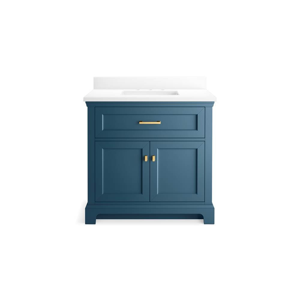 CharlemontE 36'' bathroom vanity cabinet with sink and quartz top