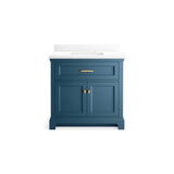 CharlemontE 36'' bathroom vanity cabinet with sink and quartz top