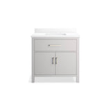 Kresla 36'' bathroom vanity cabinet with sink and quartz top