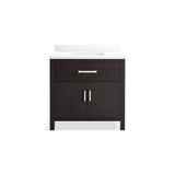 Kresla 36'' bathroom vanity cabinet with sink and quartz top