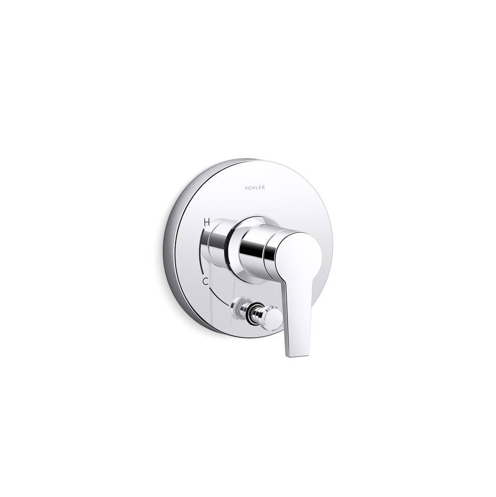 Kohler - Pitch Rite-Temp valve trim with push-button diverter - Polished Chrome