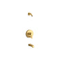 Kohler - Pitch Rite-Temp bath and shower trim kit with push-button diverter, without showerhead - Vibrant Brushed Moderne Brass