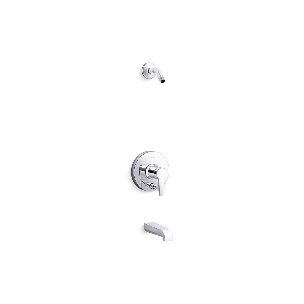 Kohler - Pitch Rite-Temp bath and shower trim kit with push-button diverter, without showerhead - Polished Chrome