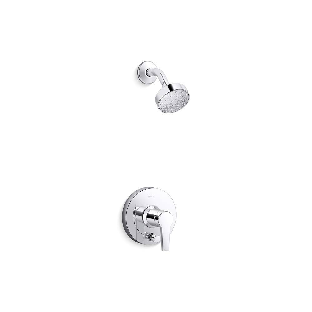 Kohler - Pitch Rite-Temp shower trim kit with push-button diverter, 1.75 gpm - Polished Chrome