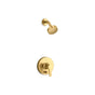 Kohler - Pitch Rite-Temp shower trim kit with push-button diverter, 1.75 gpm - Vibrant Brushed Moderne Brass