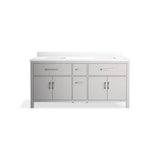 Kresla 72'' bathroom vanity cabinet with sinks and quartz top