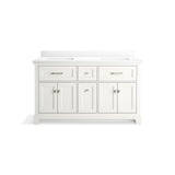 CharlemontE 60'' bathroom vanity cabinet with sinks and quartz top