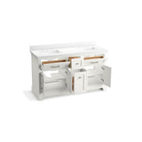 CharlemontE 60'' bathroom vanity cabinet with sinks and quartz top