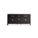 Kresla 72'' bathroom vanity cabinet with sinks and quartz top